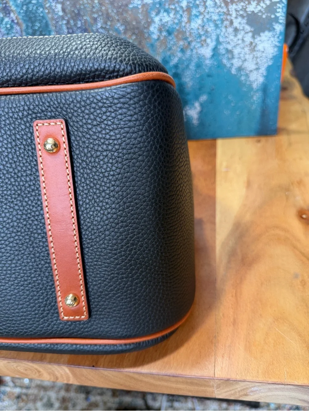Dooney & Bourke Old Money Pebble Grain‎ Large Satchel Black Leather NWT